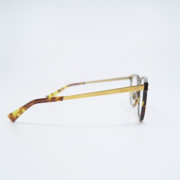 Dior Exquise04 086 Havana and Gold New Square Eyeglasses Frames. - Picture 7 of 10